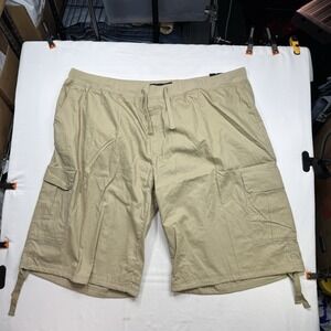 Enyce Cargo Shorts Men's 54 to 59x18in Stretch Beige Khaki Fit Multi Pocket Y2K